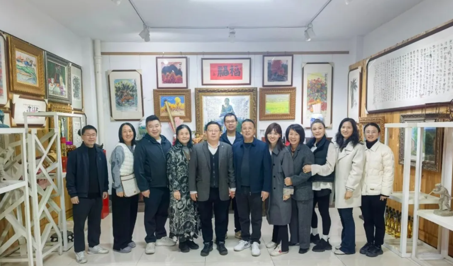 【滨萧诸商】以艺为媒 共话发展——走进白一艺术馆开展文化交流
