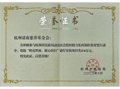 东西部脱贫攻坚路灯工程6万-市民政局
