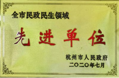 市民政民生领域先进单位-市人民政府